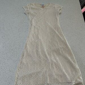 Elegant Cream Lace Dress